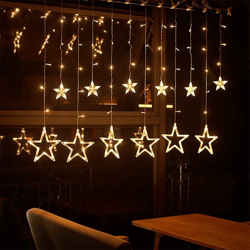 12 Stars 138 LED Curtain String Lights (Warm White)