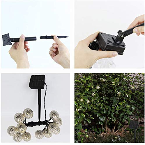 Solar 20 LED Moroccan Balls Shaped String Lights (4.5 Mtr ) Warm White