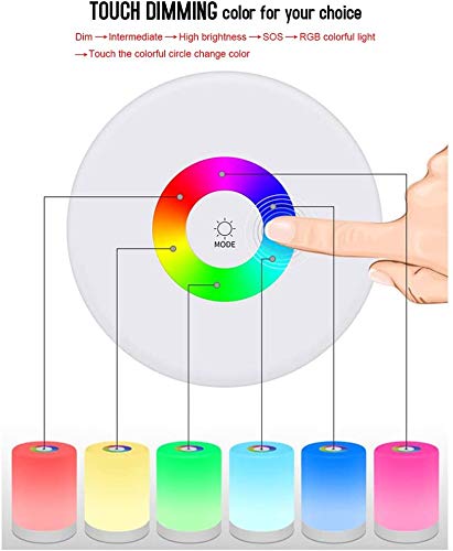 Color Changing Touch Control Smart LED Table Lamp- RGB Color