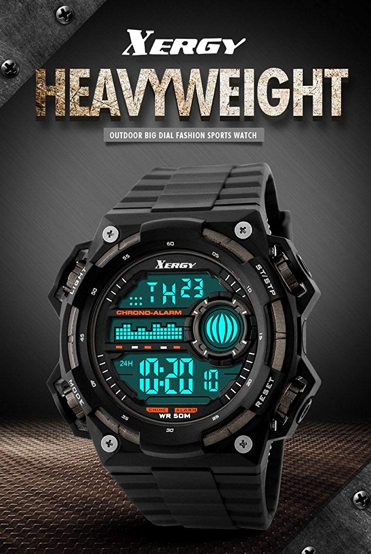 Heavyweight Chronograph Dual Time Trendy Sports Watch for Boys (5000-1)