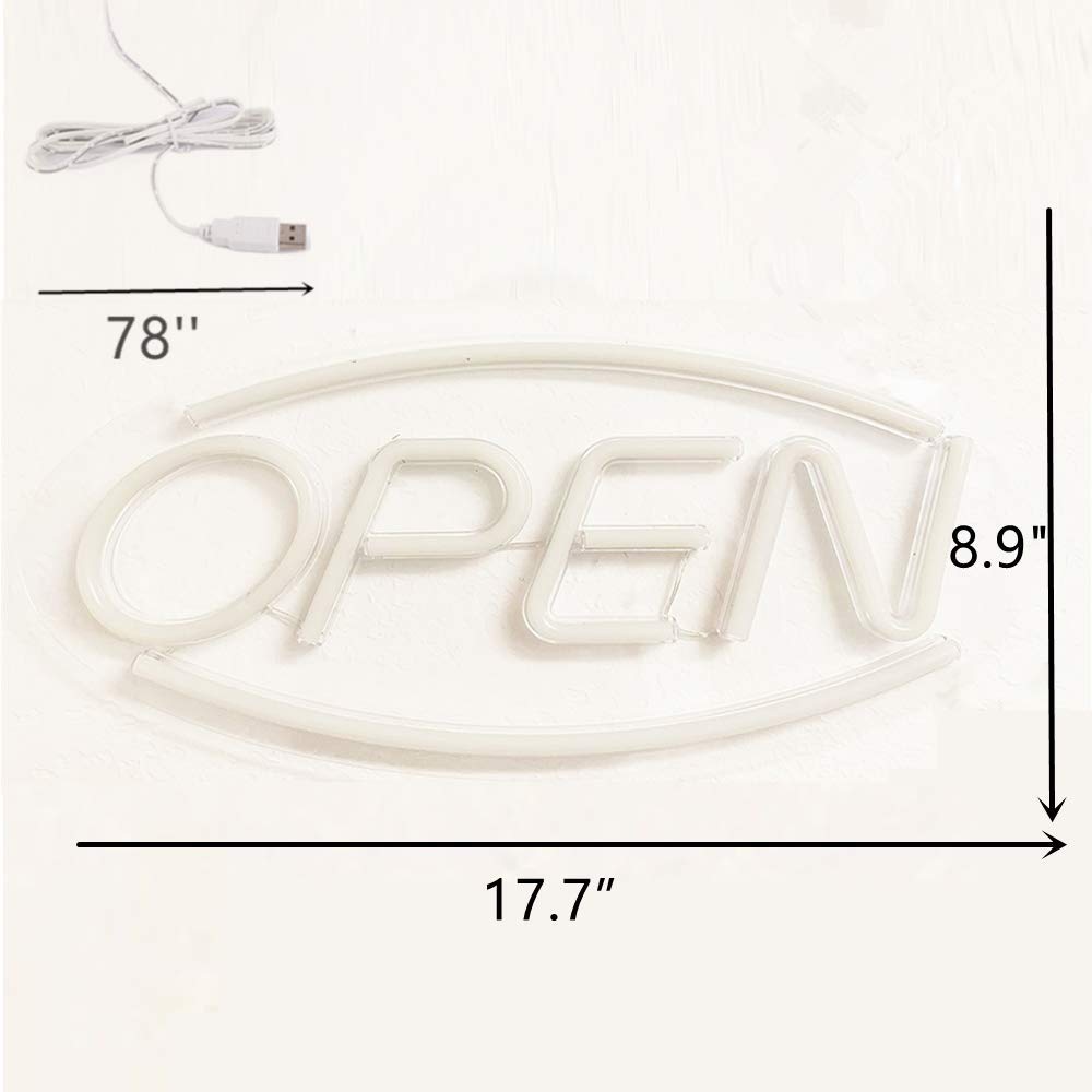 Open Text Shaped Neon Wall Light ( Multicolor )