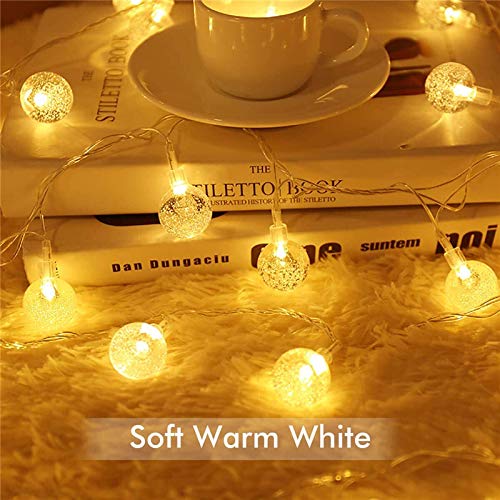 50 LED Solar Powered Crystal String Lights - 6.8 Meter ( Warm White )