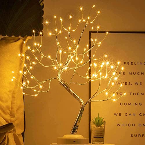 108 LED Bonsai Tree Light Table Lamp - 20 inch ( Gold )