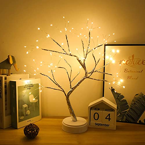 108 LED Bonsai Tree Light Table Lamp - 20 inch ( Gold )