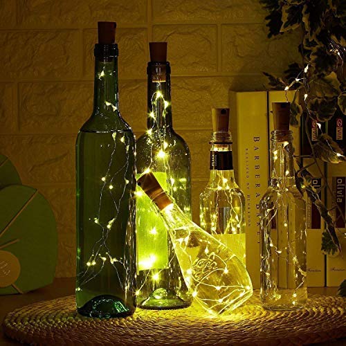 Fairy String Light Cork Shaped Warm White Bottle Light (Pack of 4)