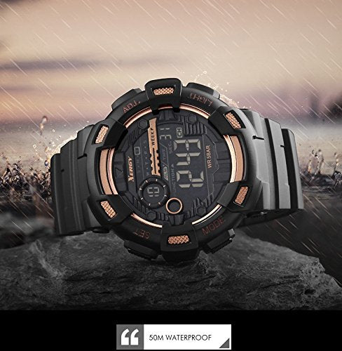Heavyweight Chronograph Dual Time Trendy Sports Watch For Boys (5001-3)