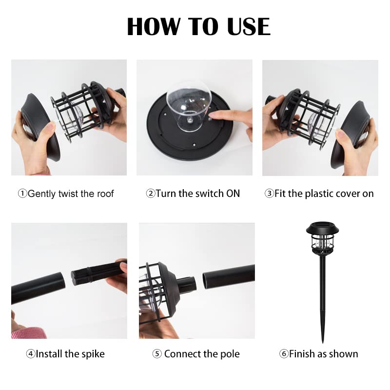 Solar Powered Pathway Lights (Pack of 4, Warm White)