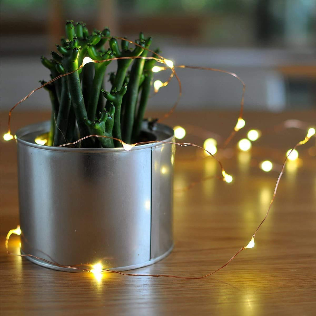 Battery Powered Copper Wire LED String Lights 10 Meter - ( Warm White )