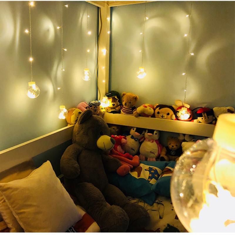 96 Led, 12 Wishing Ball LED Curtain String Lights (Warm White)