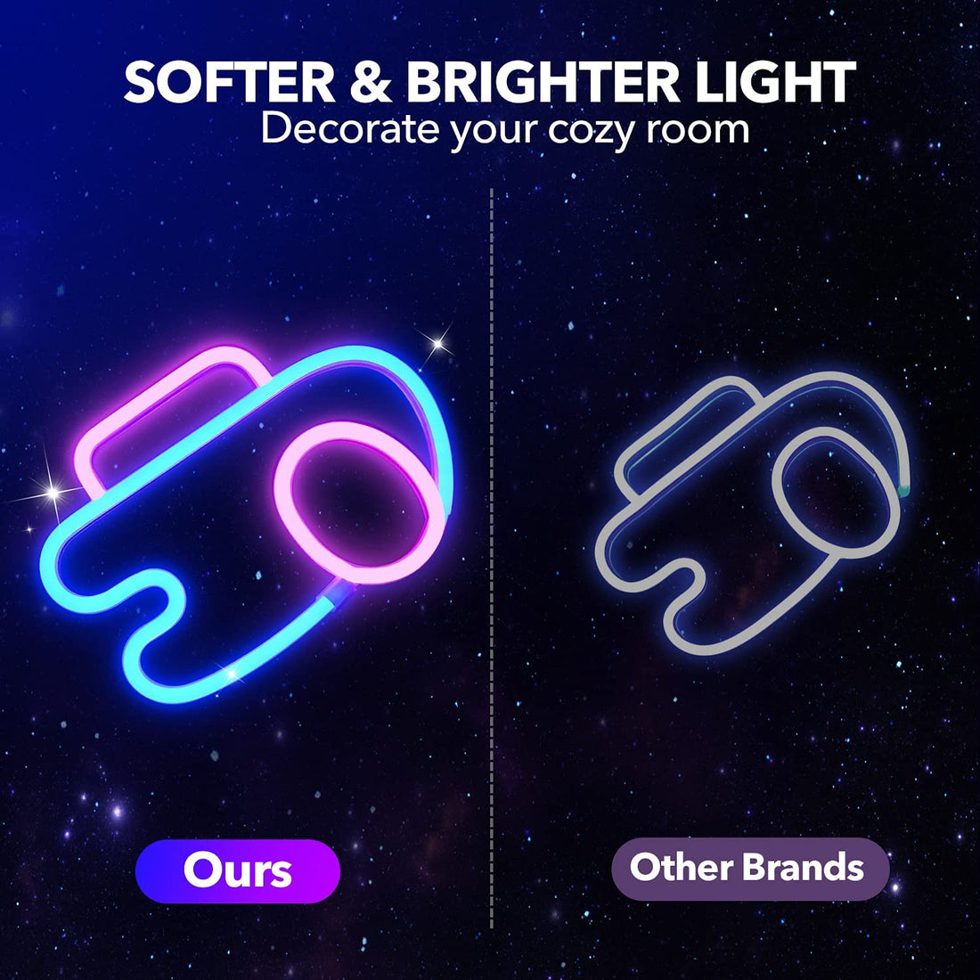 Among Sign Neon Wall Light ( Blue , Pink)