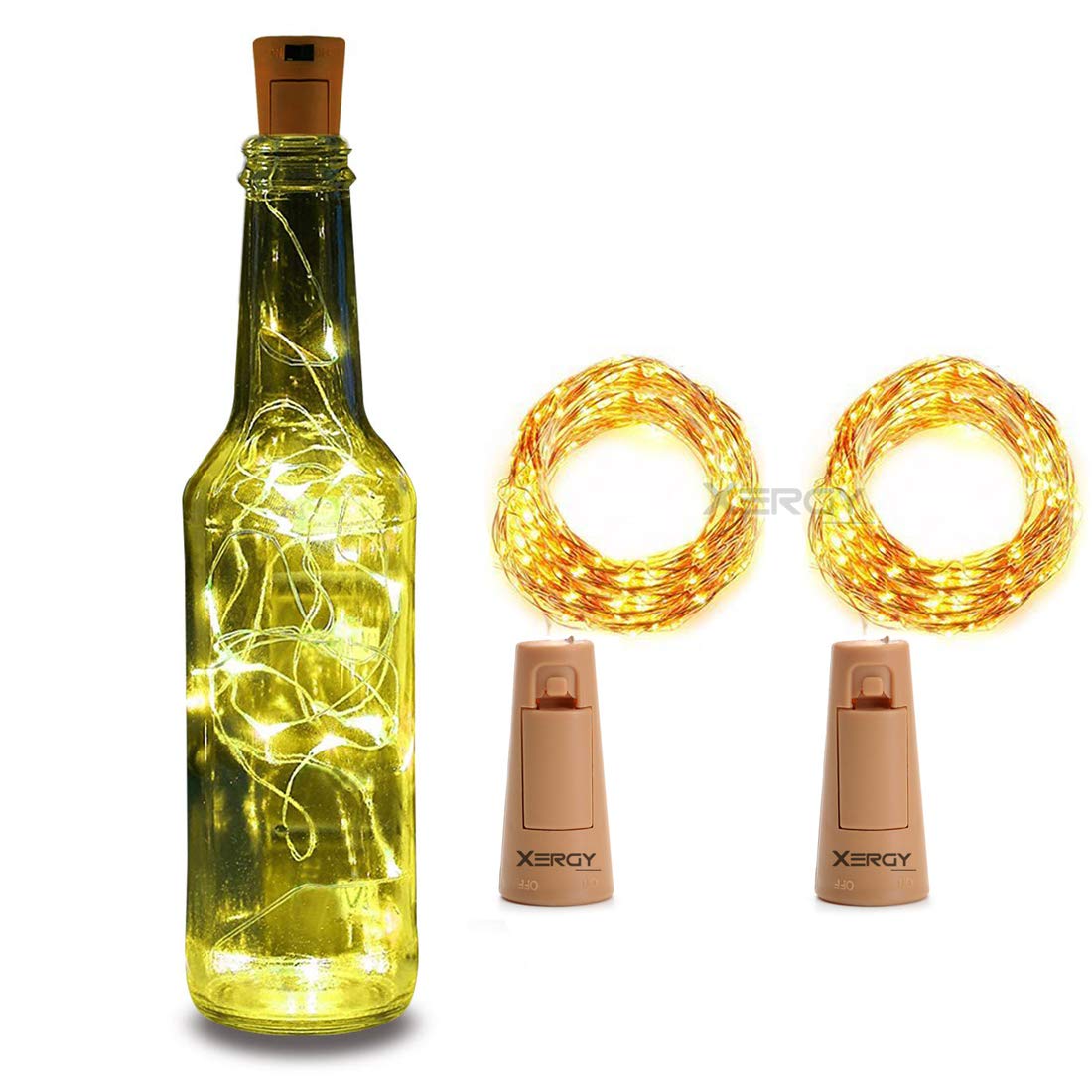 Cork Shaped Fairy String Light - Warm White - 2 Mtr (Pack of 2)