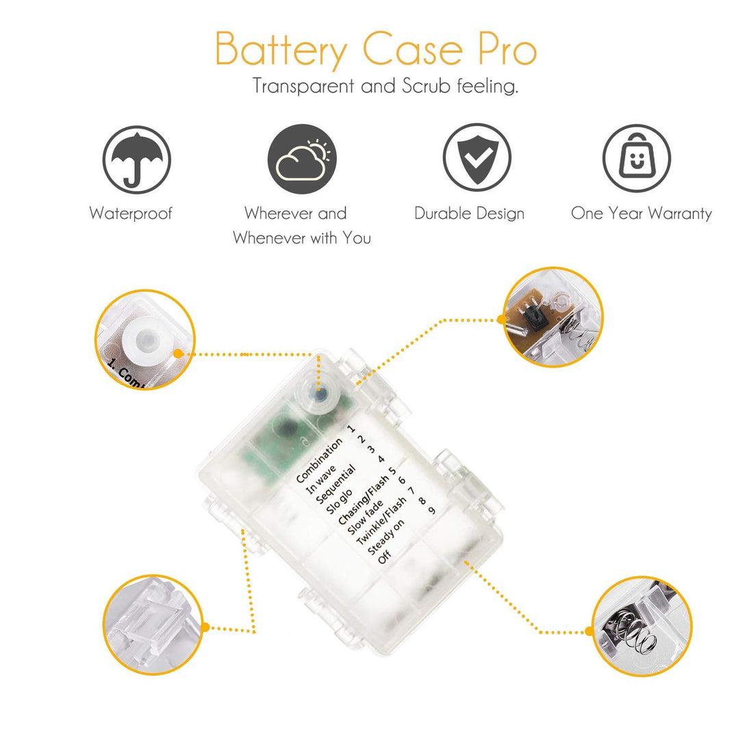 String Lights 10 M 100 LED's Battery Box and Remote Cool White (Pack of 1)