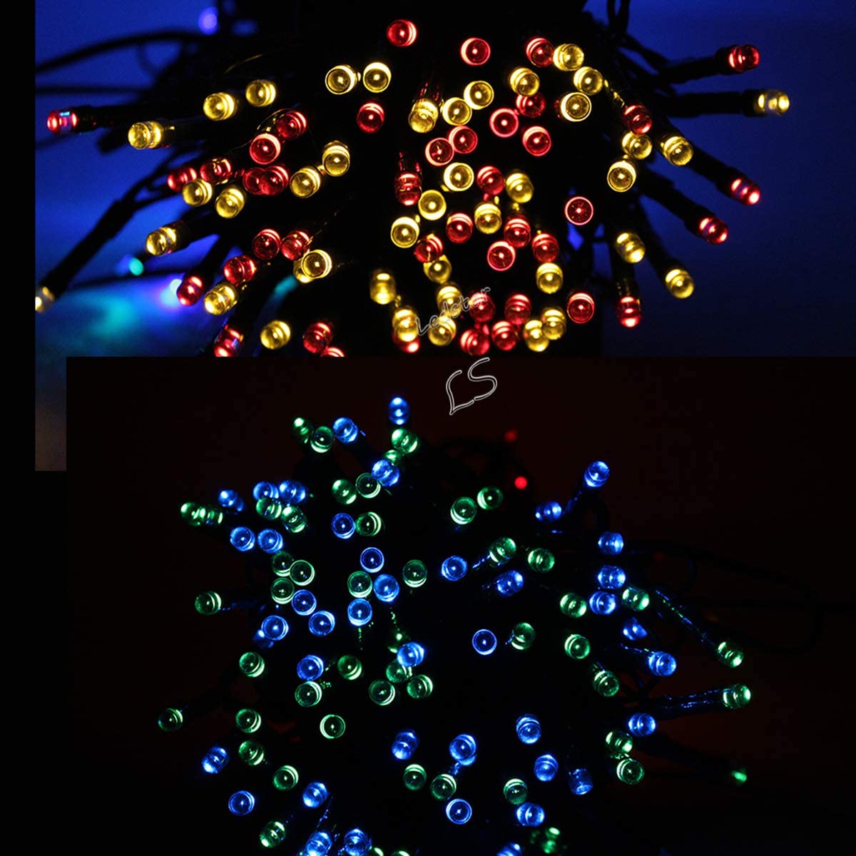 120 LED Solar Powered LED String Light - 12 Mtr ( Multicolor )