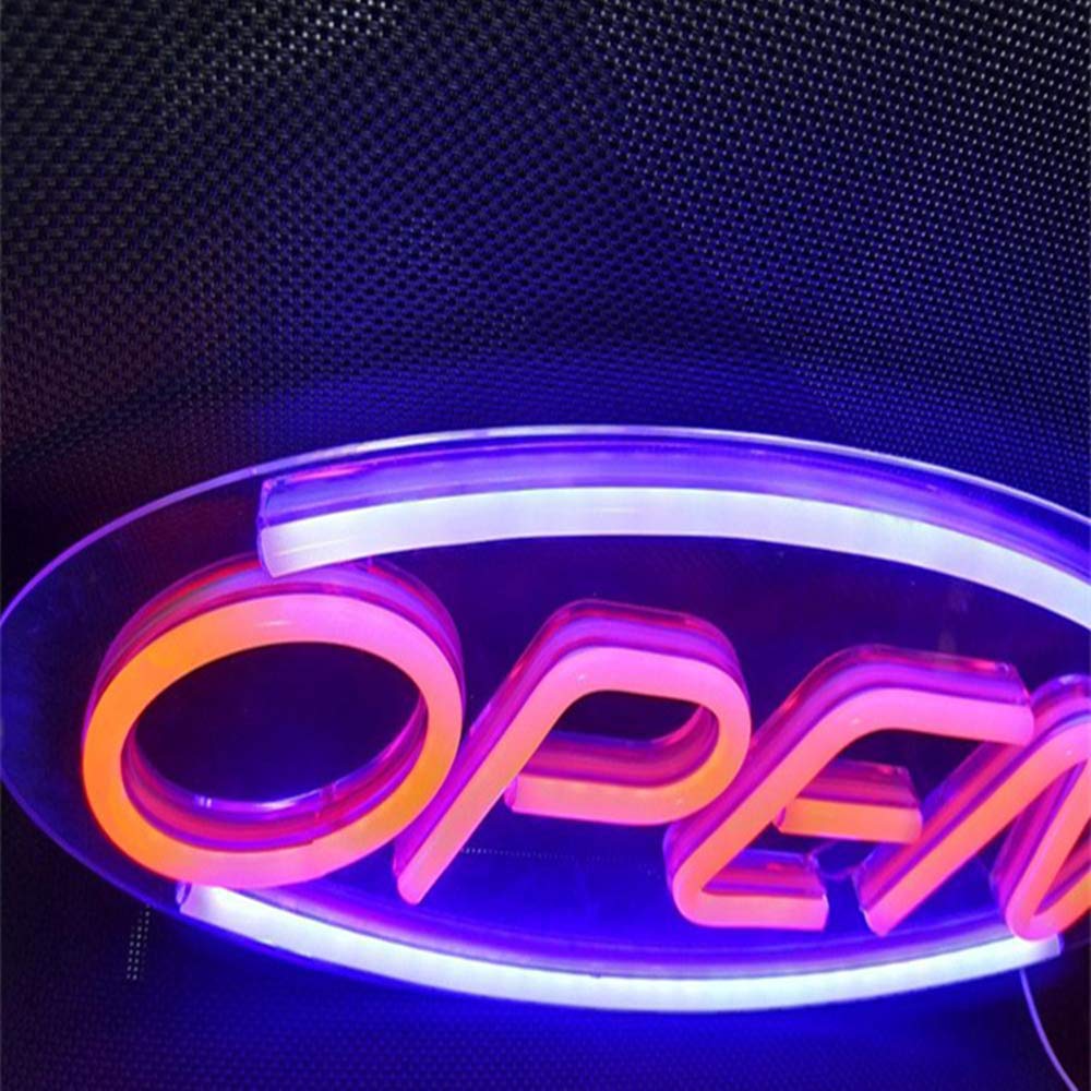 Open Text Shaped Neon Wall Light ( Multicolor )