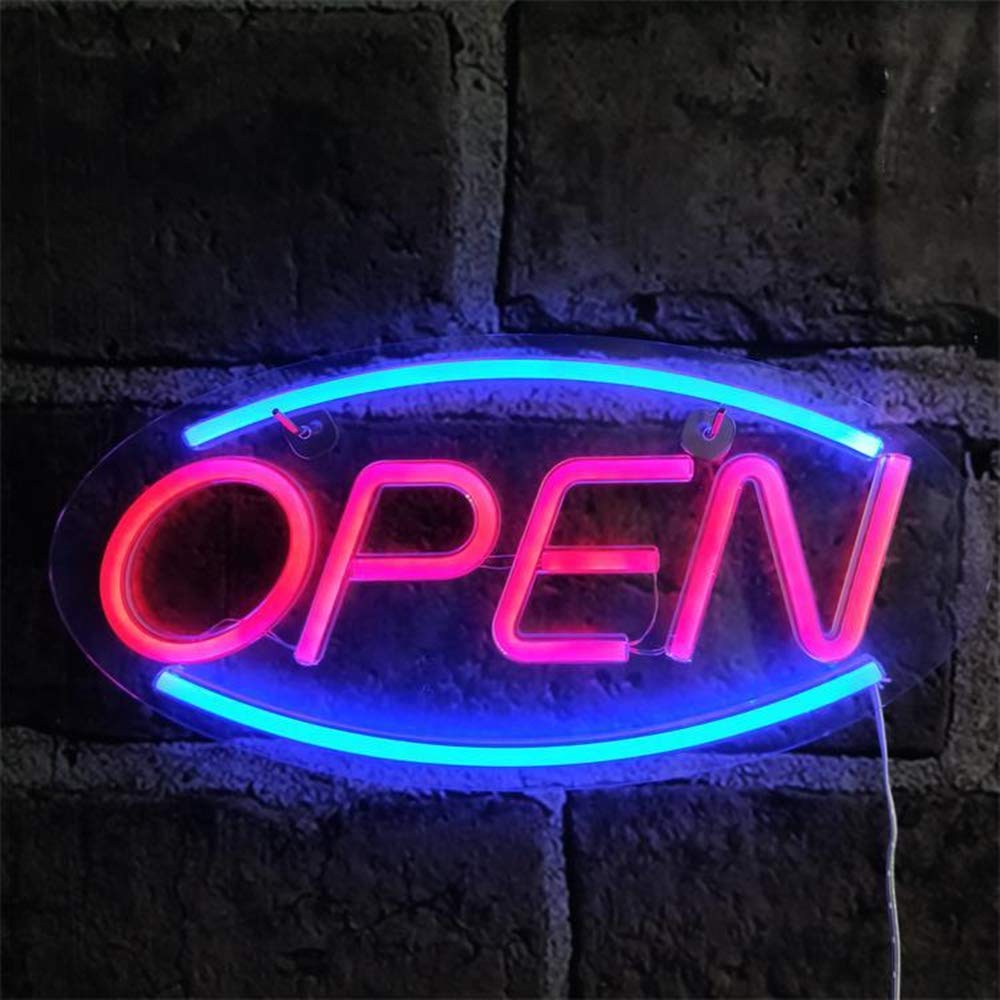 Open Text Shaped Neon Wall Light ( Multicolor )