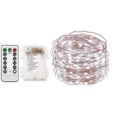 String Lights 10 M 100 LED's Battery Box and Remote Cool White (Pack of 1)