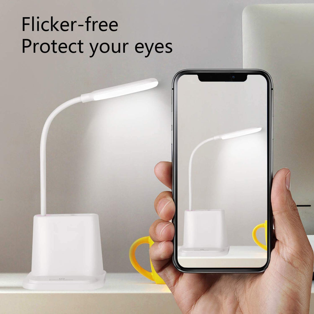 Multifunctional LED Table Lamp ( 12.8 inch, White )