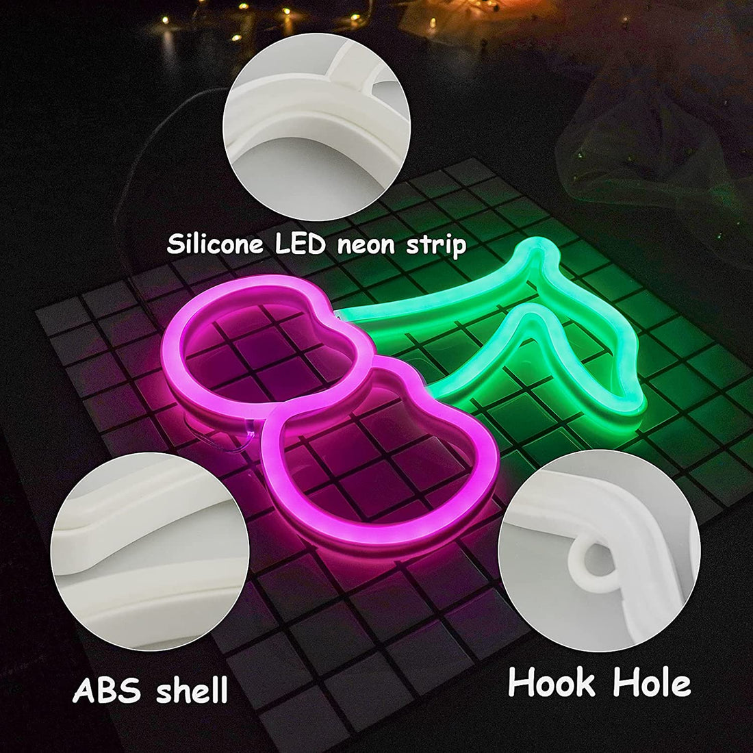 Cherry Shape Led Neon Light - Pink