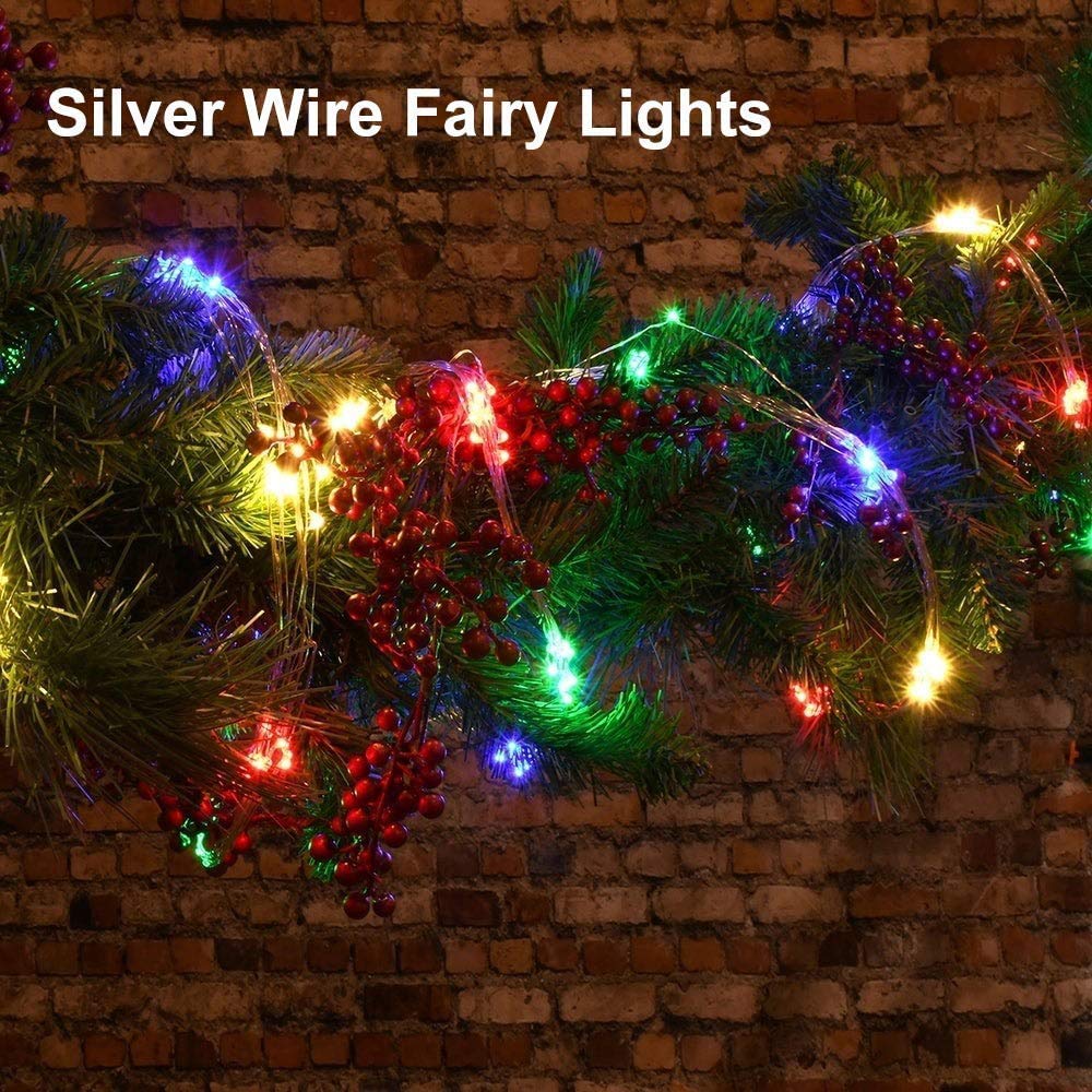 120 LED Solar Powered Led String Light - 12 Meter (Multicolor)