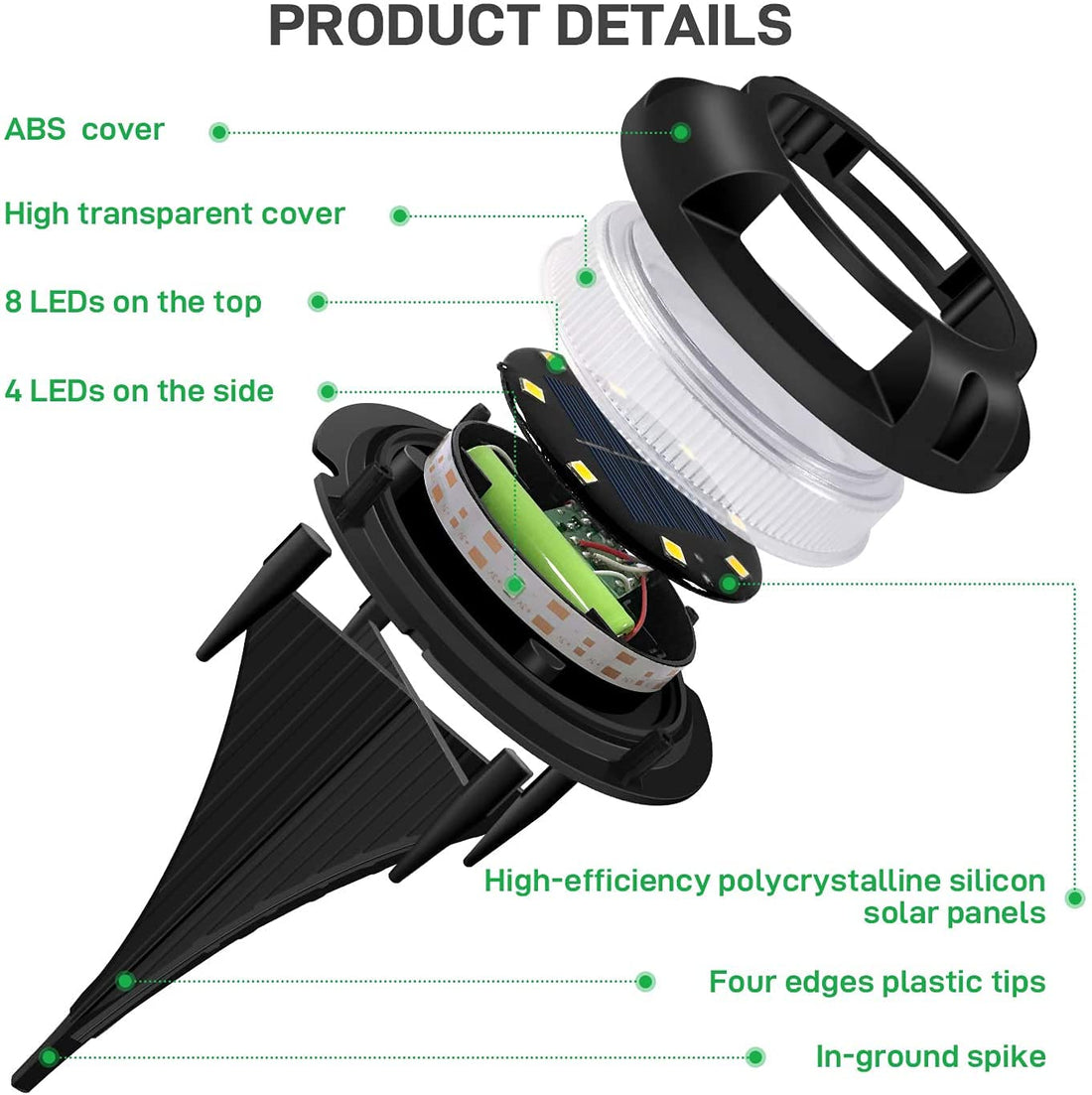 Solar Landscape Outdoor  Lighting  (Pack of 4)