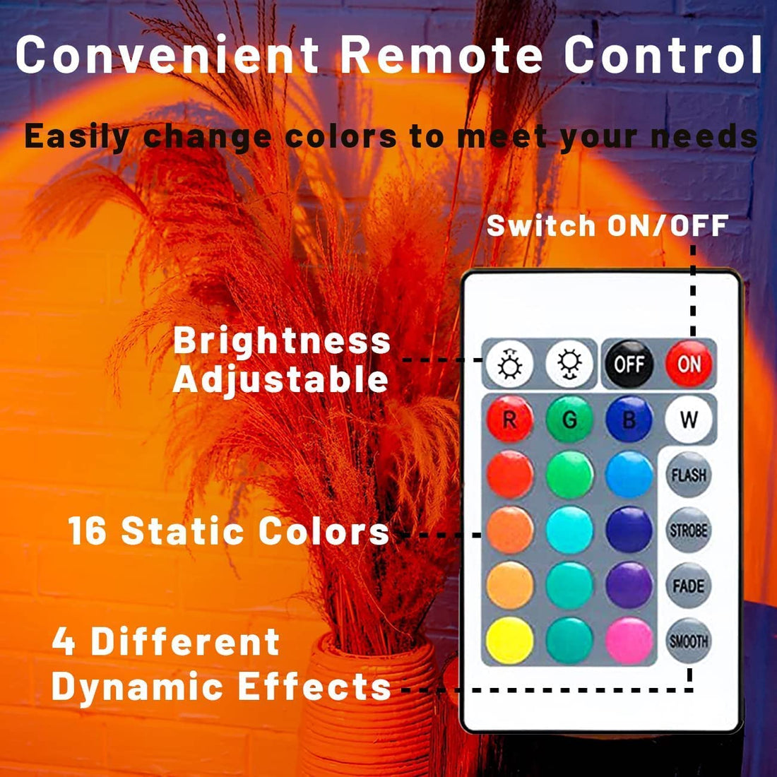 Sunset Projection Lamp 16 Colors Changing With Remote (10.6 inch)