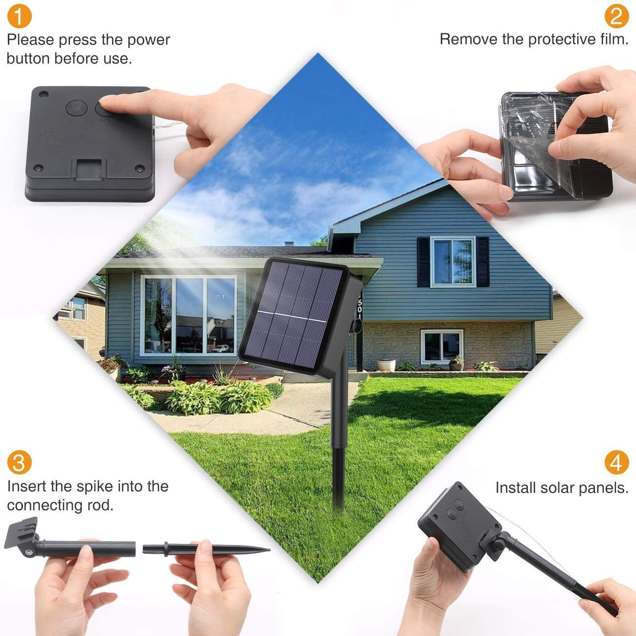 120 LED Solar Powered Led String Light - 12 Meter (Multicolor)
