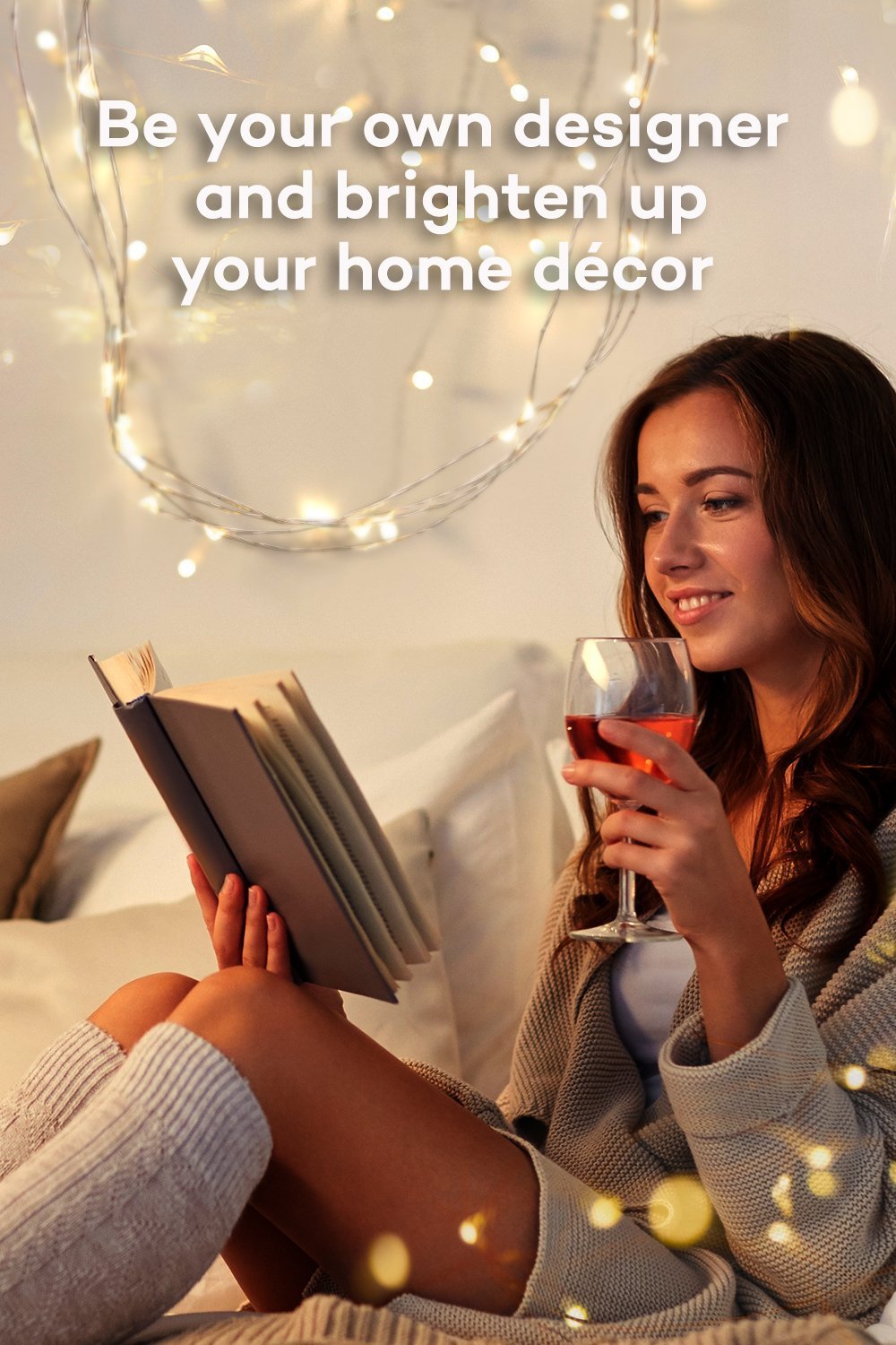 Cork Shaped Fairy String Light - Warm White - 2 Mtr (Pack of 10)