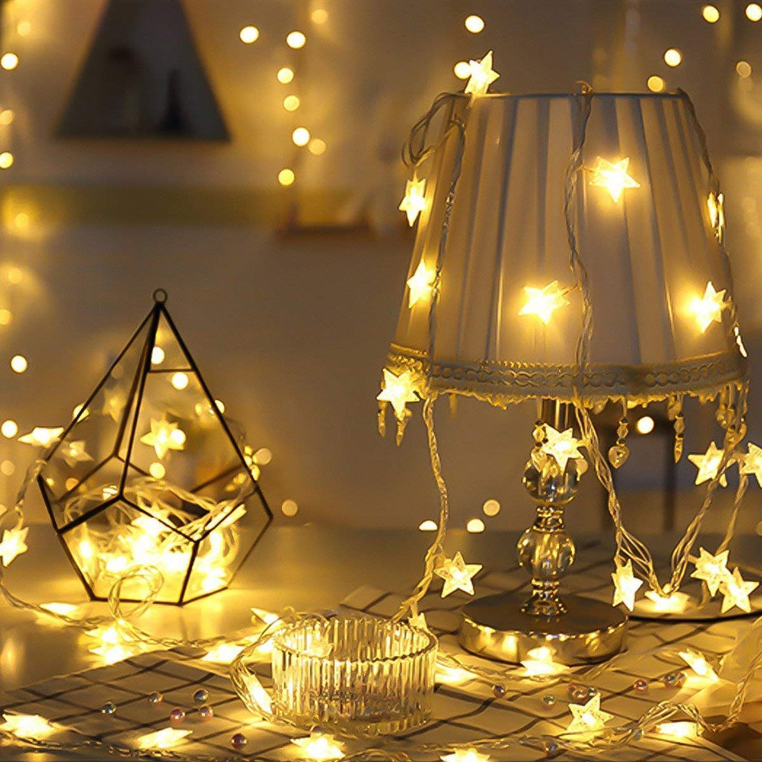Battery Powered - 50 Star String Led Light - 5 Mtr ( White )