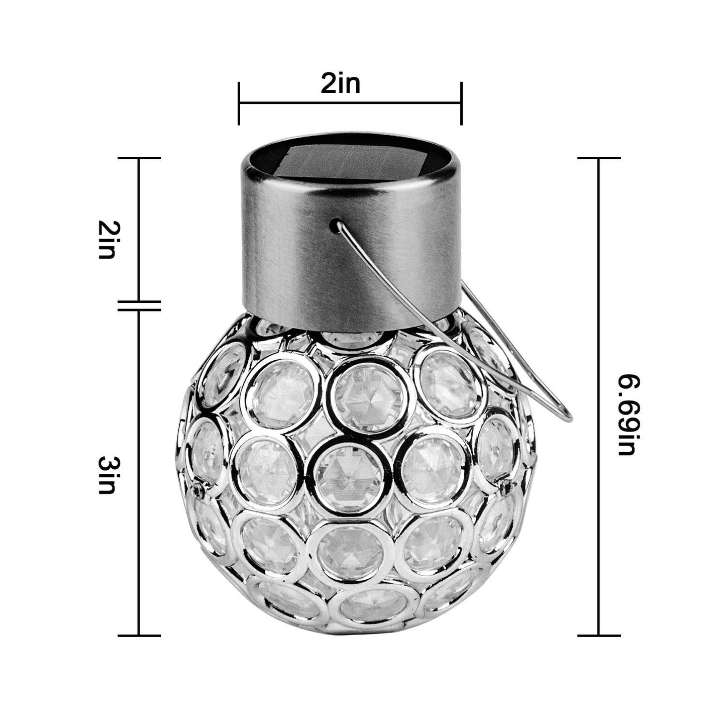 Solar Hanging Lights, 7 Color Changing Globe Lantern