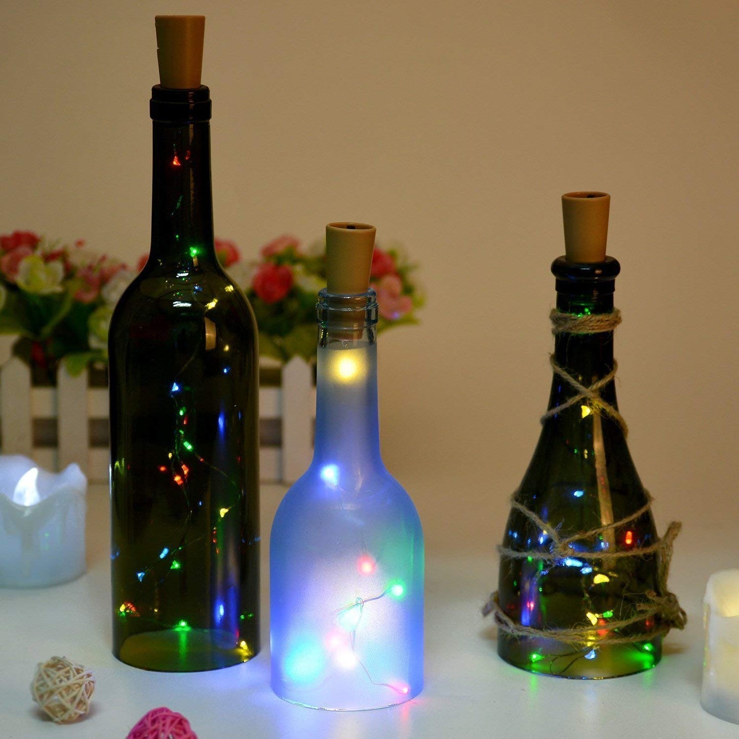 Cork Shaped Fairy String Light Multicolor - 2 Mtr (Pack of 3)