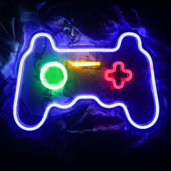 Game Controller Shaped Neon Wall Light ( Multicolor )