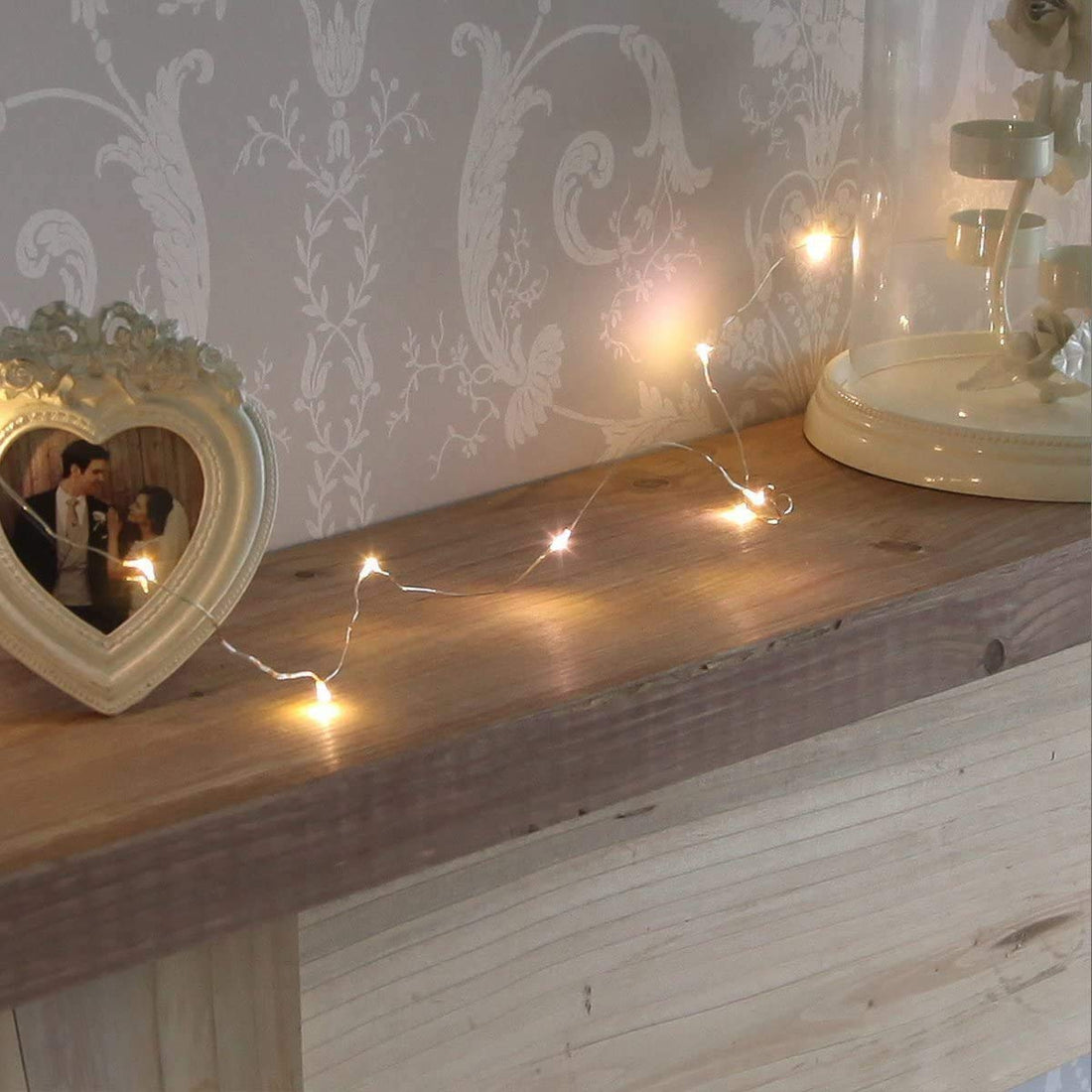 Battery Powered Copper Wire LED String Lights 10 Meter - ( Warm White )