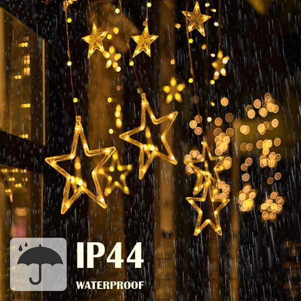 12 Stars 138 LED Curtain String Lights (Warm White)