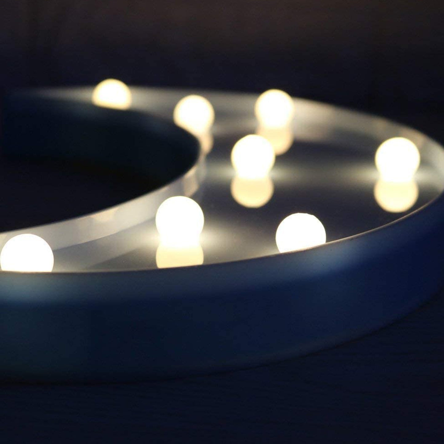Marquee Light Moon Shaped Blue Color (Pack of 1)