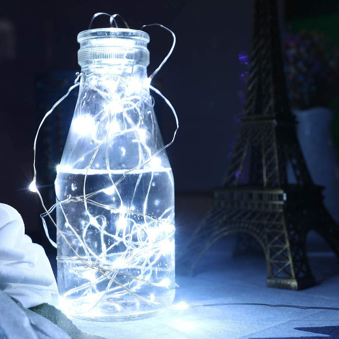 Battery Powered 20 LED String Lights - 2 m Multicolor (Pack of 8)