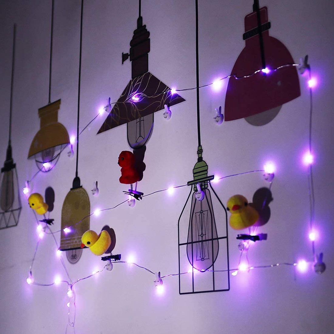 Battery Powered 20 LED String Lights - 2 m Multicolor (Pack of 8)