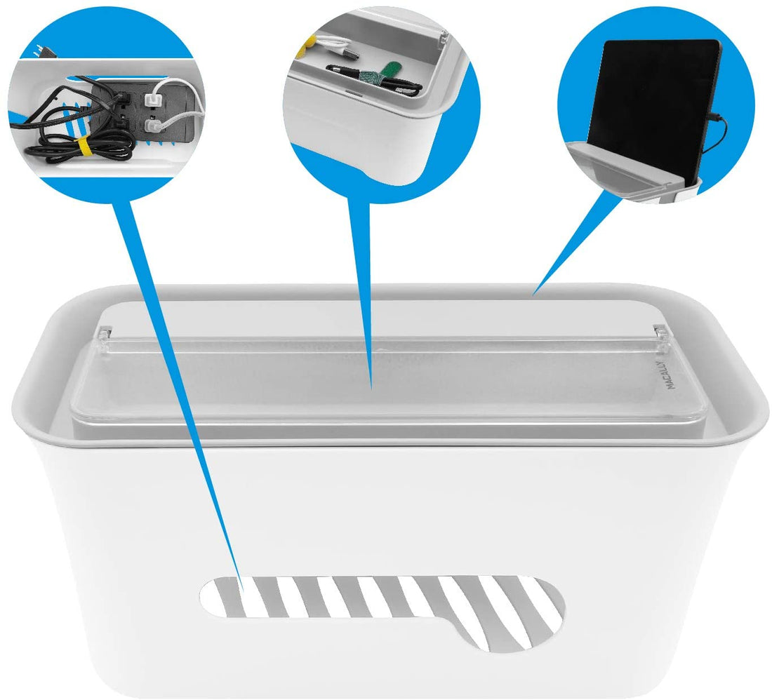 Cable Management Box Organizer with Storage & Ventilation (Pack of 1)