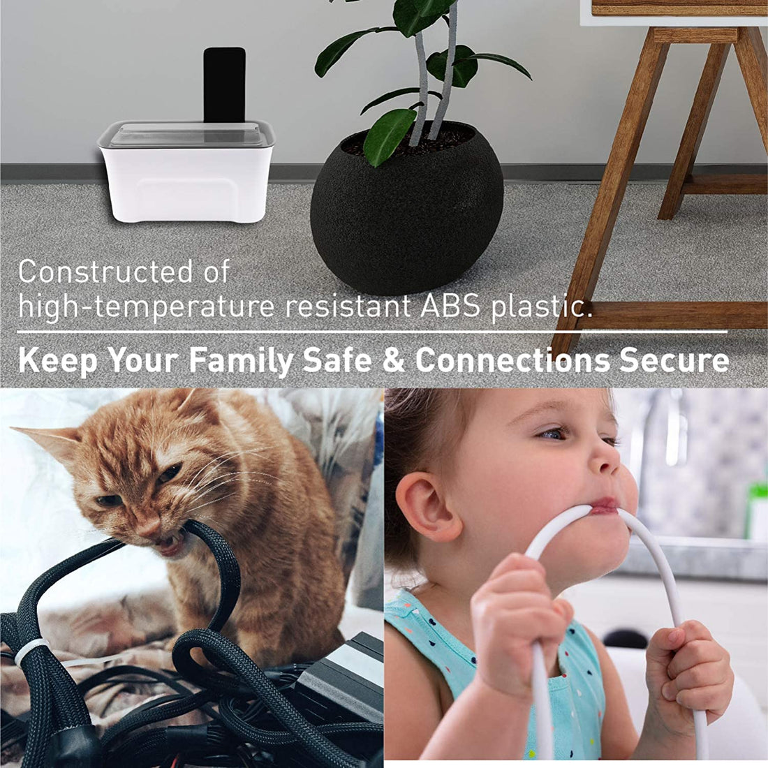 Cable Management Box Organizer with Storage & Ventilation (Pack of 1)