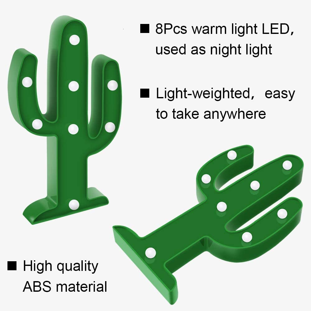 Marquee Light Cactus Shaped Green Color (Pack of 1)