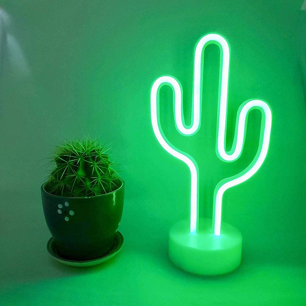 Cactus Shaped Neon Light - ( 12cm, Green )