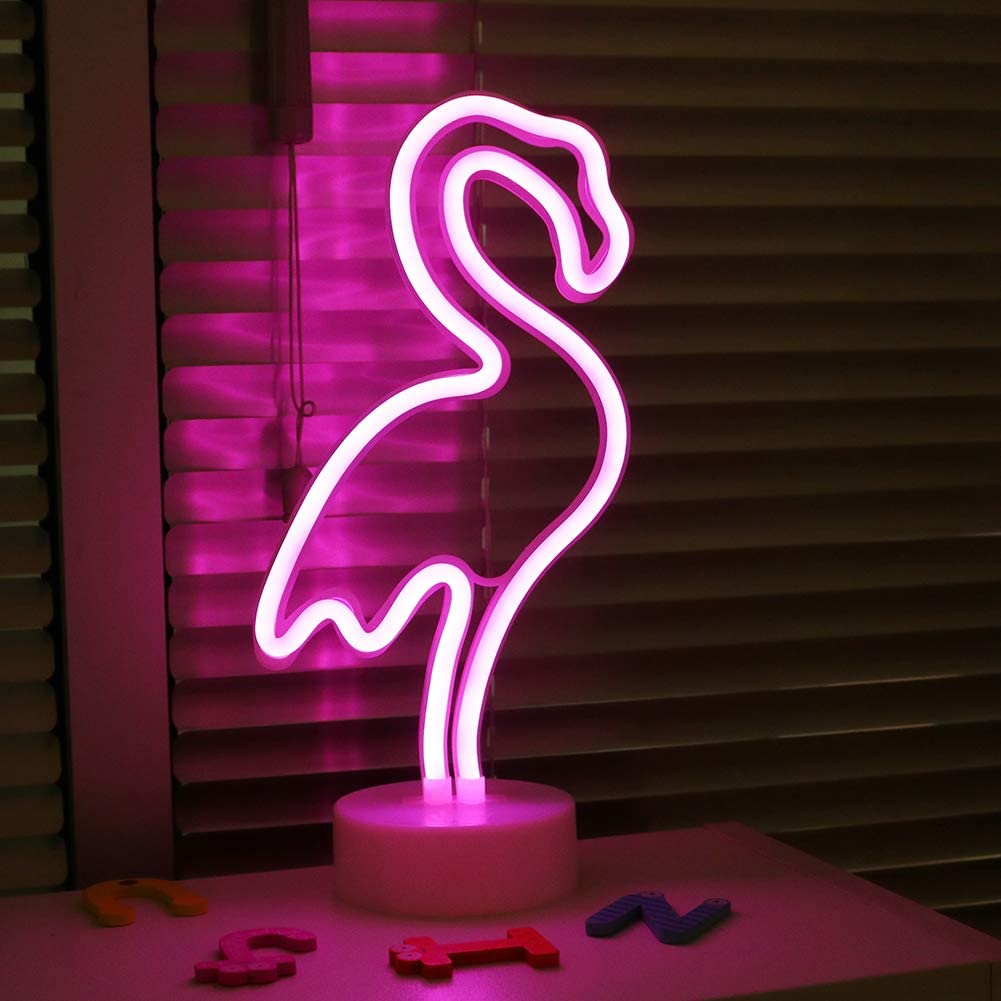 Flamingo Shaped Neon Light - Pink