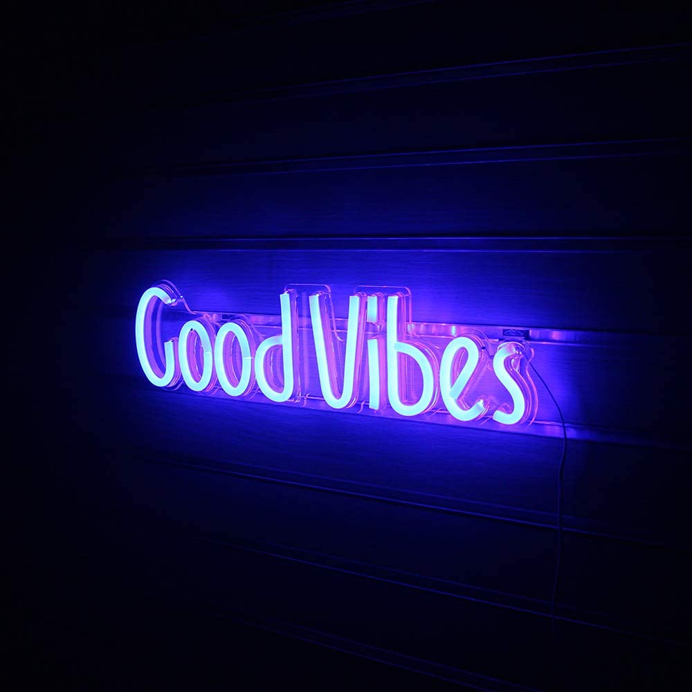 Good Vibes Neon Wall Light - Blue