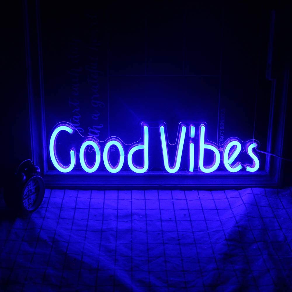 Good Vibes Neon Wall Light - Blue
