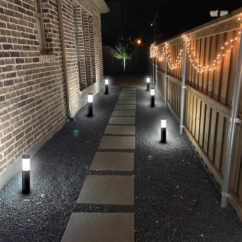 Solar Powered Outdoor Pathway Lights - Black (Pack of 2)