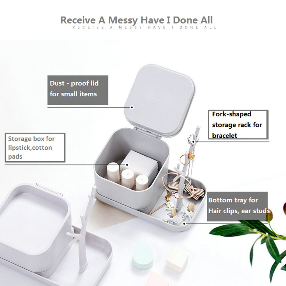 Cosmetic Makeup Organizer ABS Storage Box with Attached Hanger (Pack of 1)