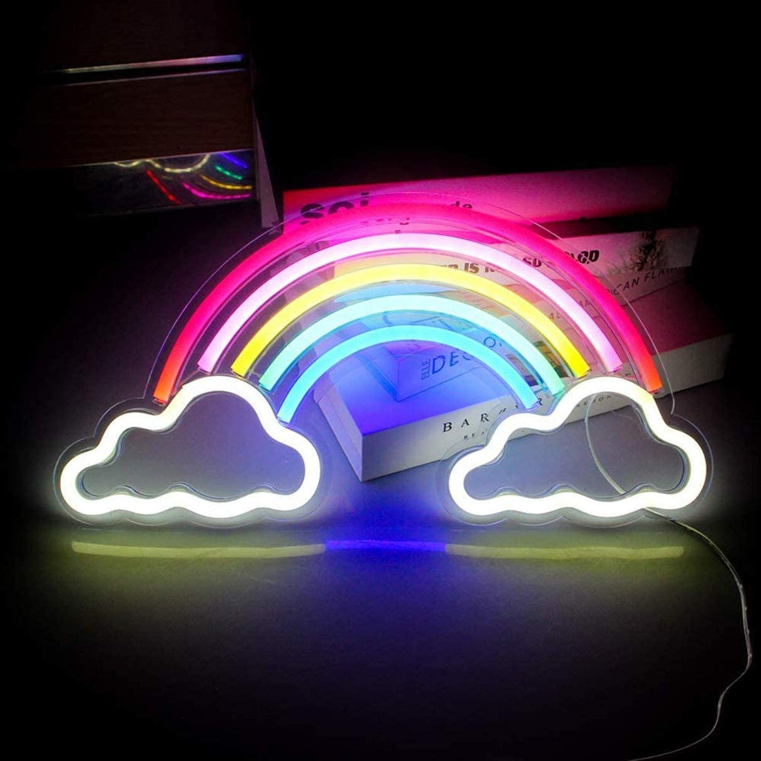 Rainbow & Cloud Shaped Neon Wall Light ( Multicolor )