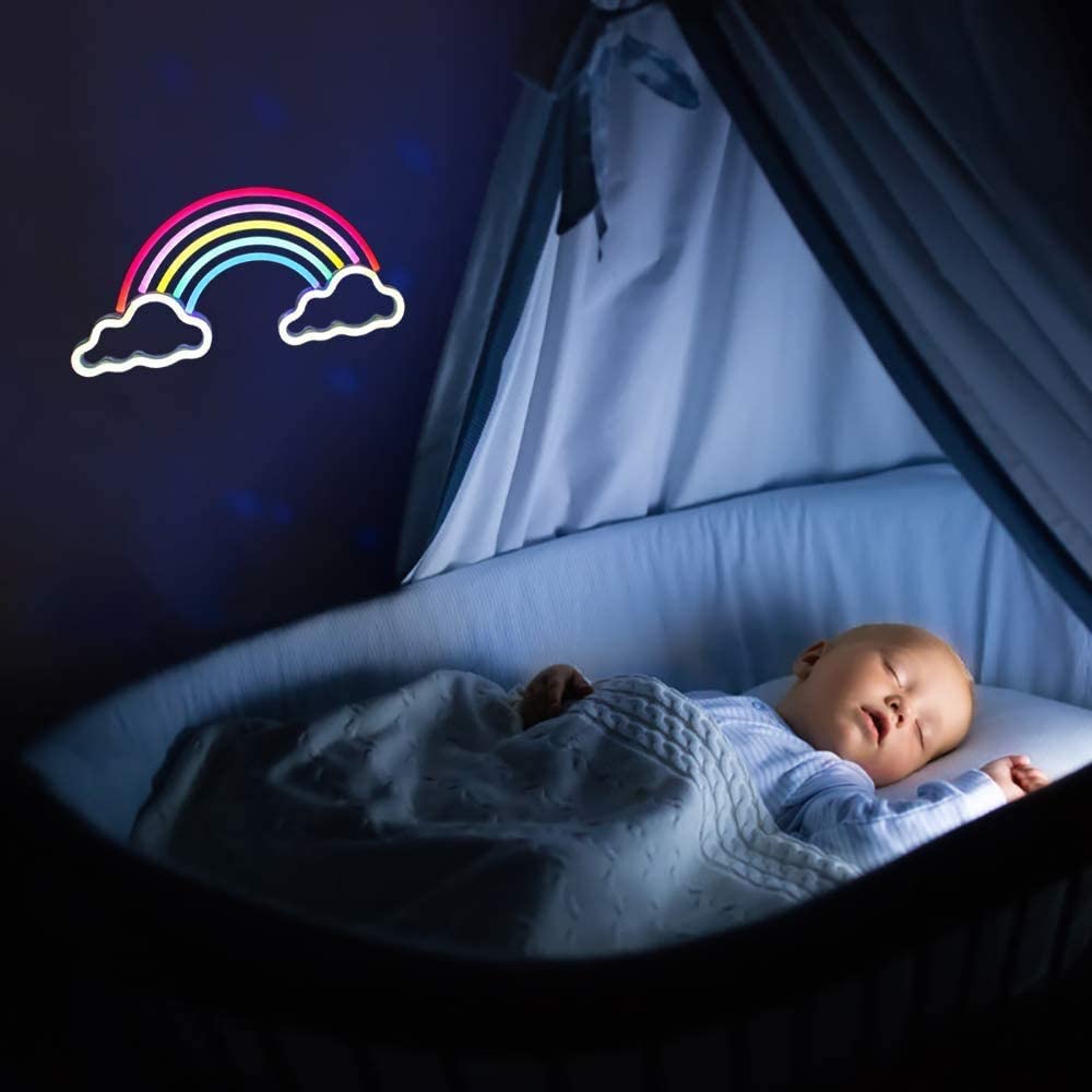 Rainbow & Cloud Shaped Neon Wall Light ( Multicolor )