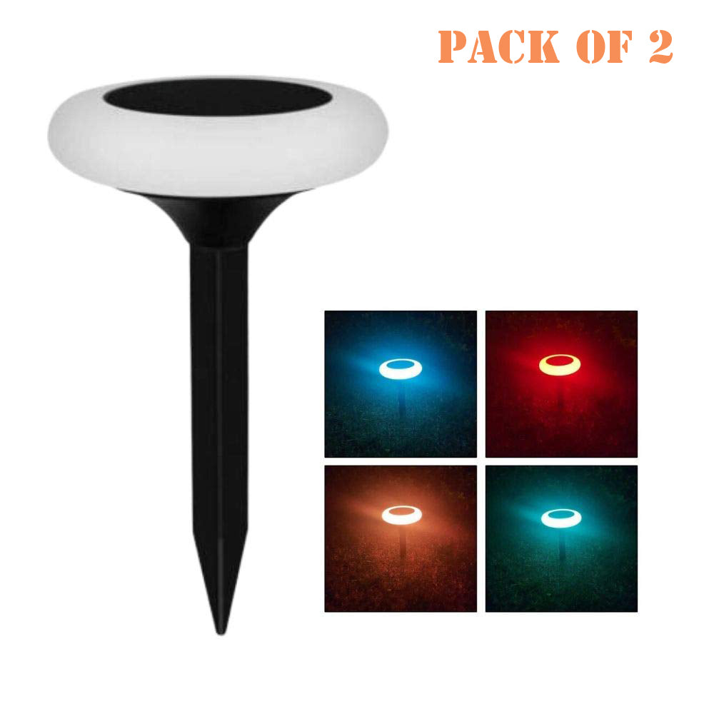 Solar Powered Outdoor Lights -Multicolor (Pack of 2)