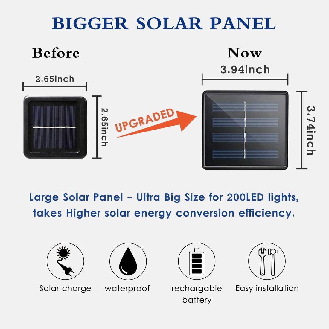 Solar Powered Fairy Starry String Light, 12 Meter - Warm White