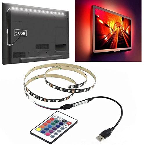 60 LED Strip Light For TV Backlight With Remote - Multicolor - 2 Meter